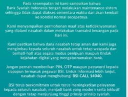 Bank BSI Minta Maaf Atas Ketidaknyamanan