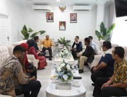 Bahas Alat Peraga Pemilu, Panwaslih Kota Lhokseumawe Temui Pj Wali Kota Lhokseumawe