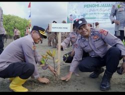 HUT Ke-72 Humas Polri, Polres Pidie Tanam 1500 Pohon Mangrove