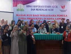 Peningkatan Kapasitas Bagi Pelaku Usaha Masak Kue di Kota Langsa dan Aceh Tamiang dari Diskop UKM Aceh