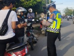 Patroli di KTL, Polantas Lhokseumawe Beri Imbauan Kepada Pelanggar
