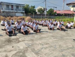 Diksar Satpam Gada Pratama, Personel Binmas Polres Lhokseumawe Beri Pelatihan Teknik Bortopol