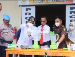 Polres Lhokseumawe Musnahkan 902 Gram Sabu-sabu