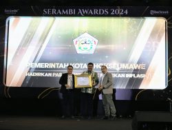 Pj Walikota Lhokseumawe A Hanan Terima Penghargaan Serambi Awards 2024