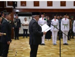 Pj Gubernur Kukuhkan Paskibraka Aceh di Anjong Mon Mata