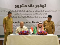 Sekda Aceh Saksikan Penandatanganan Akad Pembangunan Gedung Pendidikan Khadim al-Haramain al-Syarifain Raja Abdullah bin Abdulaziz