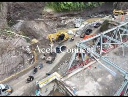 Jembatan Tenge Besi di Bener Meriah Kembali Bisa Dilintasi