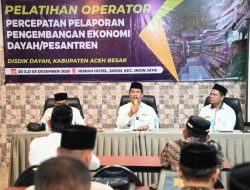 Disdik Dayah Aceh Besar Gelar Pelatihan Operator Percepatan Pelaporan Pengembangan Ekonomi Dayah