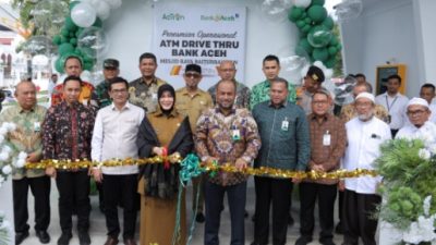 Bank Aceh Resmikan ATM Drive Thru di Kawasan Strategis Taman Kota Banda Aceh
