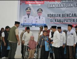 Wagub Aceh Dampingi Mendagri dan Mensos Tinjau Huntara serta Serahkan Bantuan Korban Bencana di Pidie Jaya