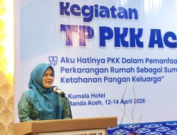Istri Wagub Aceh Ajak Kader PKK Optimalkan Pekarangan Rumah