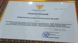 Aceh Besar dengan Nilai IPKD Predikat Baik dan Tertinggi di Aceh