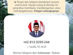 WhatsApp Catut Nama Plt Sekda Aceh Taufik, Masyarakat Harus Waspada!