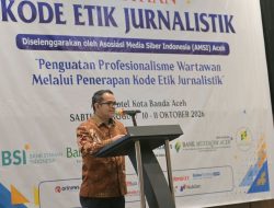 Plt. Sekda Aceh Buka Pelatihan Kode Etik Jurnalistik AMSI